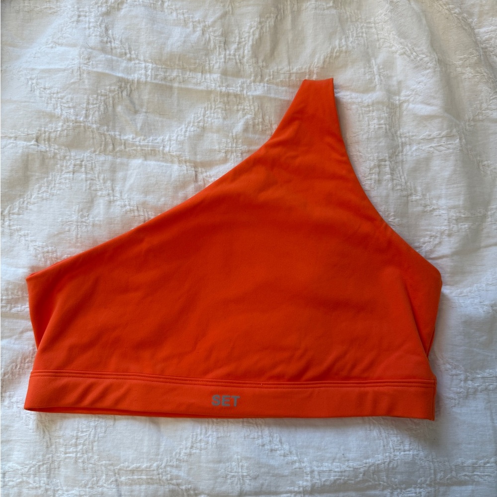 SET Active Orange One Shoulder Top